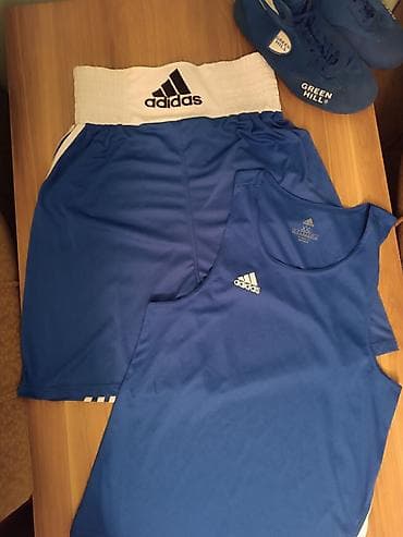 boks lapası: Adidas boks formasının dəsti - Rəng: mavi/ağ - Brend: Adidas - — 1