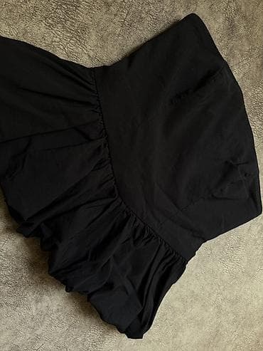 Qara strapless üst (korset tipli bluz) - Rəng: qara - Model