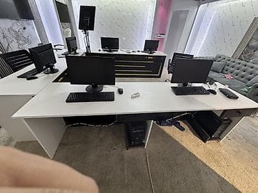 Ofis üçün qəbul masası/L-forma iş masası dəsti - Dizayn: L-formalı — 8
