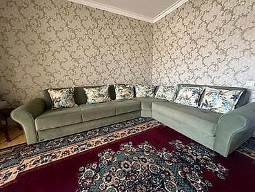 divan satisi: Künc divan – Madeyra brendi - Forma: L-şəkilli künc divan, 3 böyük — 2