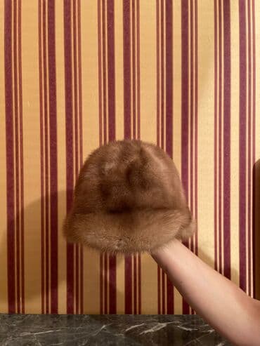 женские шерстяные шарфы: Təmiz norka papaq — 1