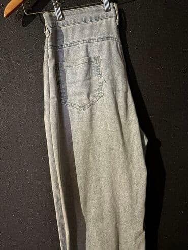 женские джинсы со стразами: Джинсы, M, L, цвет - Голубой — 11