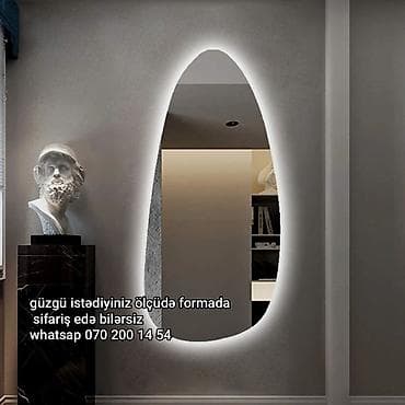 qapi dekoru: Güzgü Divar üçün, Dekorativ, Arxa işıqlı — 1