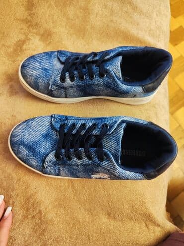 rezin botlar: Burberry, Ölçü: 34, rəng - Göy, İşlənmiş — 1