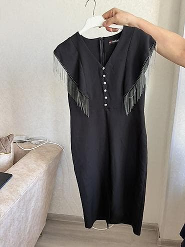 efe model 750: Qadın paltarları dəsti 1) Qara uzun paltar - Uzun, axıcı siluet - — 4