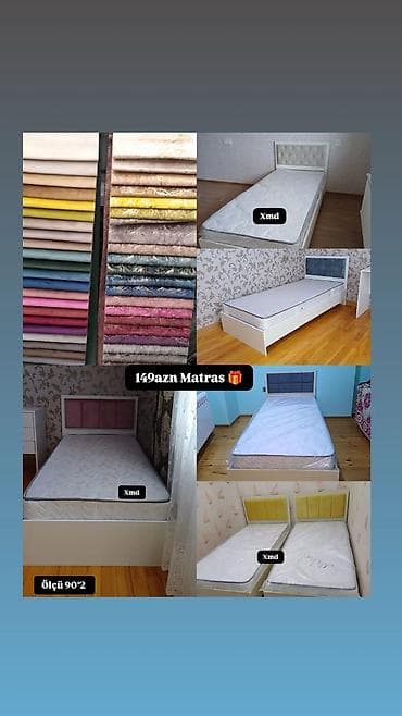 matras dosek: - Matras: 90×200 ölçü. Şəkillərdə göstərilən modellərdən ibarət tək — 1