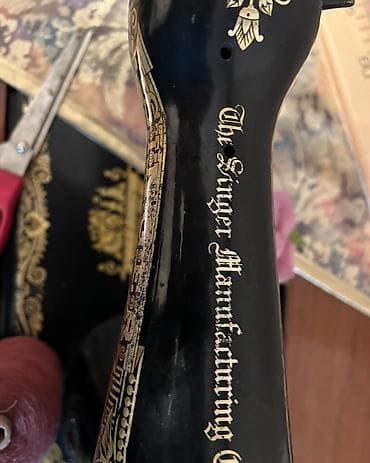 antik dolab: Antik Singer tikiş maşını və orijinal taxta dolab - Brend/model: The — 5