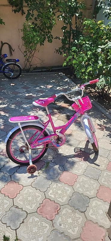 velosiped a: Uşaq velosipedi – qızlar üçün dizayn - Rəng: çəhrayı-ağ akkordlu — 2