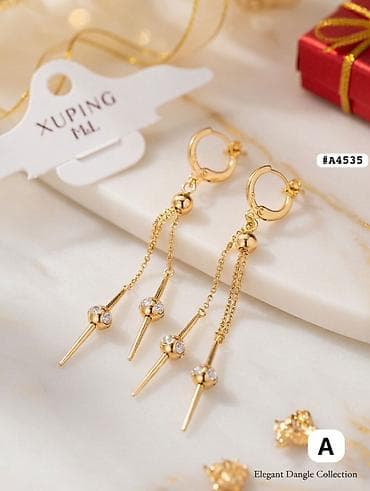 svarovski asılqan: Xuping ML brendindən zərif sallantılı sırğalar – Elegant Dangle — 1