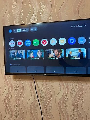 televizor youtube: TCL Smart TV – Google TV ilə - Marka/model: TCL (aşağı çərçivədə TCL — 5