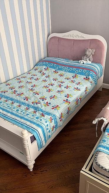 шкафы бу: Для девочки и мальчика, Кровать, Без подьемного механизма, Без матраса, С выдвижными ящиками — 2