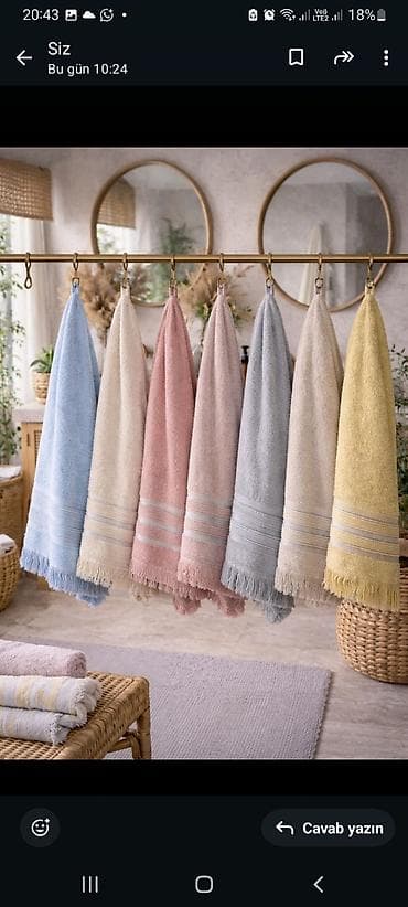 Üz üçün Yeni Pambıq Dəsmal