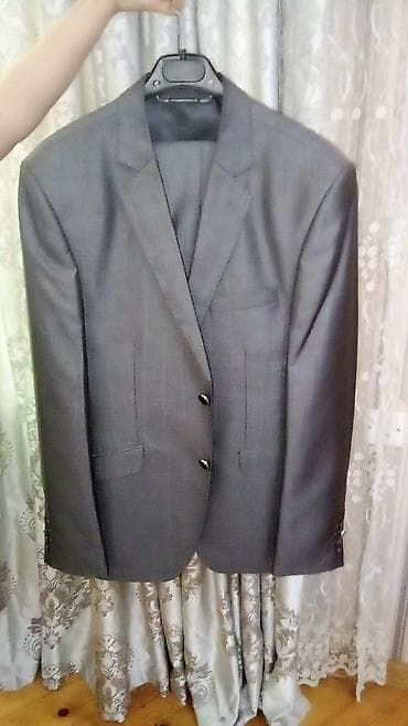 Kişi kostyumu – tünd boz rəngdə klassik model, kostyum şalvar jilet