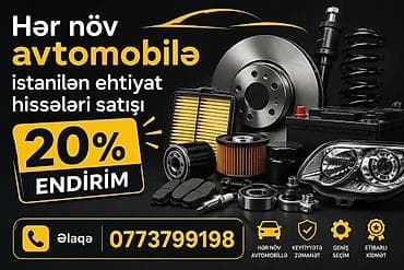 Hər növ avtomobil üçün istənilən ehtiyat hissələrinin satışı
