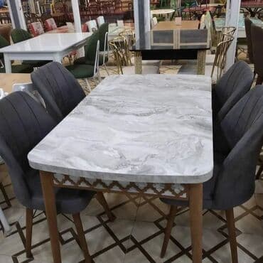 Masa və oturacaq dəstləri: Mətbəx üçün, Yeni, Açılan, Dördbucaq masa, 4 stul — 6