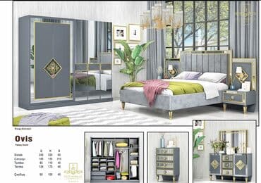 угловая тумба: Двуспальная кровать, 2 тумбы, Турция, Новый — 1