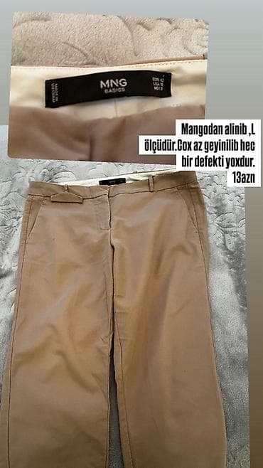 Şalvar, Mango, rəng - Bej