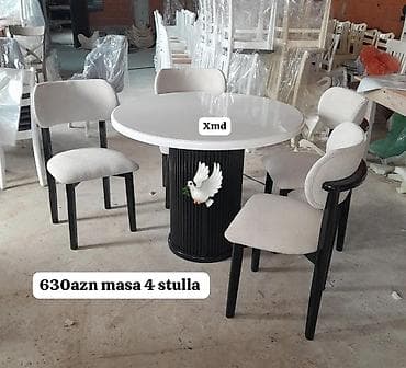 Mətbəx üçün, Yeni, Açılmayan, Yumru masa, 4 stul lalafo.az -da Mətbəx üçün, Yeni, Açılmayan, Yumru masa, 4 stul
