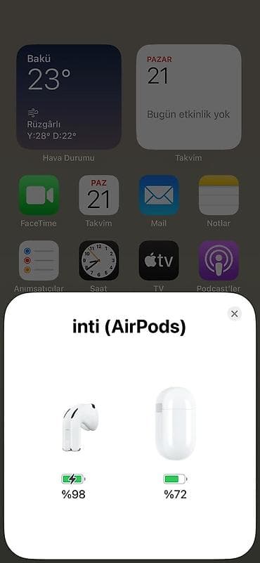 airpods tecili: AirPods 4 arginaldir!!! karobkasi yoxdur usdunde qara kabro hediye — 8