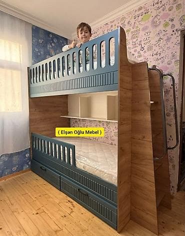 Oğlan və qız üçün, Yeni, Çarpayı, Matras ilə, Siyirməli, Laminat — 1