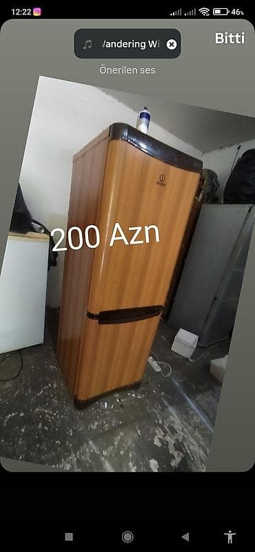 2 qapılı Indesit Soyuducu Satılır, rəng - Qəhvəyi — 1