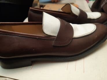 бежевые мужские мокасины: Мужские туфли итальянский бренд SALVATORE FERRAGAMO FLORENS — 1