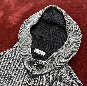 gun eynəyi: Stone Island Cable Knit Hoodie Grey M. - Rəng: boz/qarışıq melanj - — 4