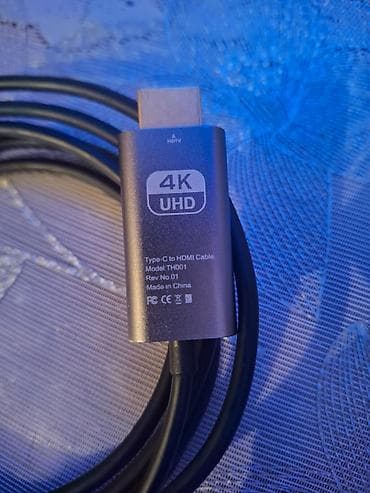 hdmi telefon televizor: USB-C → HDMI kabeli, 4K UHD çıxışlı Xüsusiyyətlər: - Giriş: USB — 1