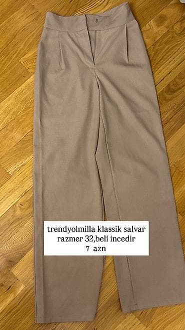 Şalvar, Trendyolmilla, rəng - Bej