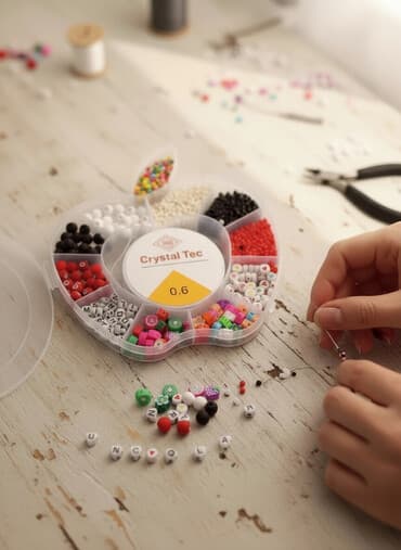 aşpaz forması: Muncuq dəsti – qolbaq və boyunbağı düzəltmə üçün - Dəyirmi, silindrik — 1