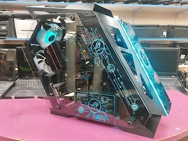 playstation 4 diskleri: Gaming/ofis kompüter toplusu – Keys ROG dizaynlı korpus (arxa — 2