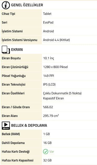 modio m19 tablet: DARK EVOpad A1042 planşet - Model: DARK EVOpad A1042 (Model No — 6