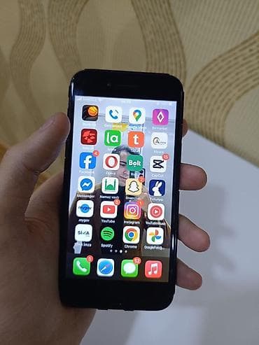 Бытовая техника: IPhone 7, 128 ГБ, Черный, Битый, Отпечаток пальца — 7