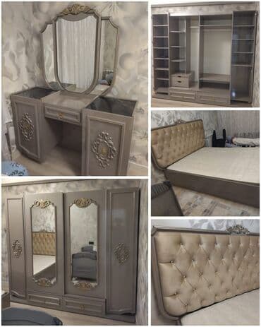 продам старую мебель: Yataq otağı mebeli 650₼. Geniş dolab Taxt matras Güzgülü terimo — 1