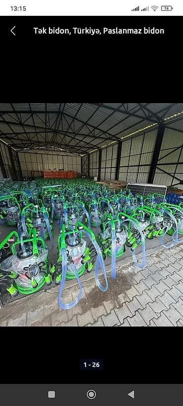 Kənd təssərüfatı avadanlığı: Tək bidon, Türkiyə, Paslanmaz bidon — 8