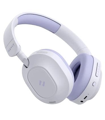 Havit over-ear simsiz qulaqlıq - Dizayn: Ağ-bənövşəyi rəng palitrası — 2