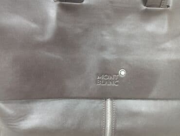 qaşlı çanta: Montblanc qadini üçün iş çantası - Material: hamar, tünd qəhvəyi dəri — 1