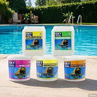 cirkab sularin temizlenmesi: OXY POOL hovuz kimyəvi vasitələri dəsti 5 İ BİRGE ENDİRİMLE 100 AZN — 1