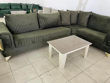 dəri divan: Künc divan, Yeni, Parça, Pulsuz çatdırılma — 9