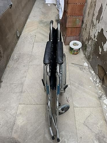 Mexanik əlil arabası - Çərçivə: möhkəm metal konstruksiya, xrom — 5