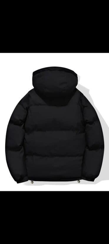 cins pencek: Qara rəngli qalın qış şişmə gödəkçə - Klassik qara rəng, minimal — 2