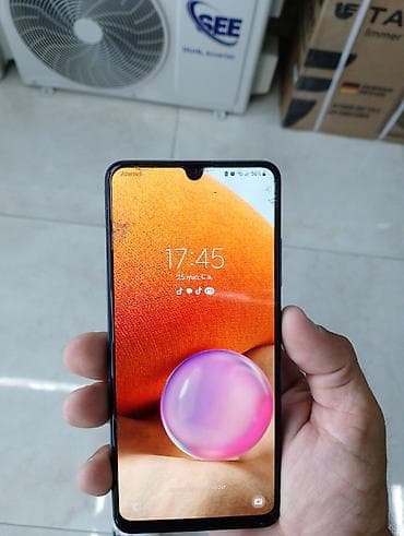 11 telefon: Samsung Galaxy A32, 128 GB, rəng - Bənövşəyi, İki sim kartlı — 1