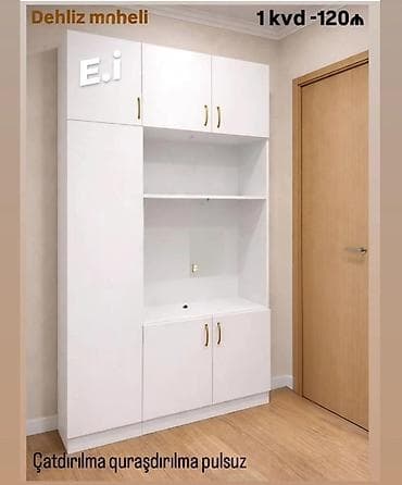 Dehliz mebeli – ağ rəngdə, qızılı tutacaqlarla - Yuxarı hissədə 2