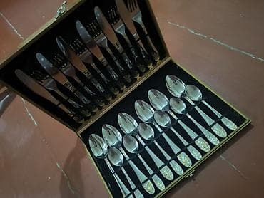 qaşığ: Qedimi dest çamadan 6 bicaq 6 çengel 6 Yemek qasiqi 6 çay qasigi — 2