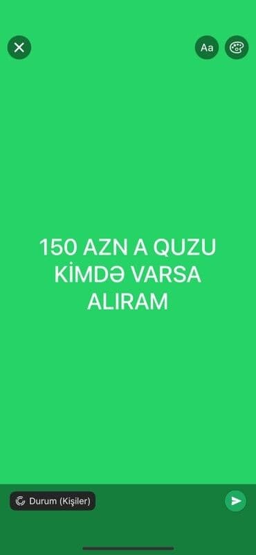150 AZN A QUZU KİMDƏ VARSA ALIRAM