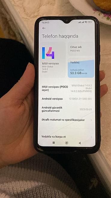 xiaomi poco m3 qiyməti: Poco M3, 64 GB, rəng - Sarı, Sensor — 1