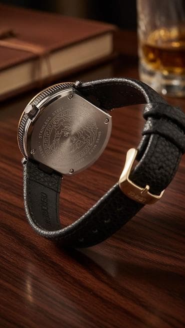 qizil 583: Qol saatı, Versace, rəng - Qızılı — 5