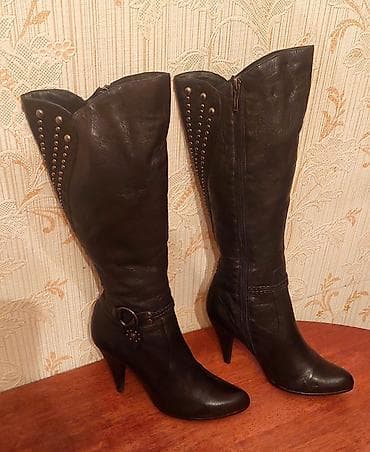 temiz deri: Uzunboğaz, Zara, Ölçü: 39, rəng - Qara, İşlənmiş — 2