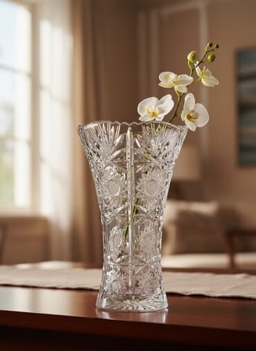 Ваза хрустальная большая новая высокая Чехия