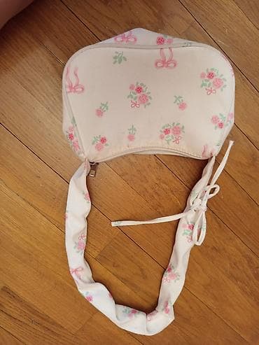 sumqa: Çiçək naxışlı kiçik çiyin çantası - Rəng/naxış: Açıq krem fon — 3